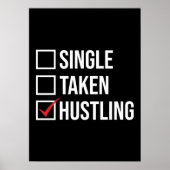 Enkel vs ingenomen vs HUSTLING, Gym, Hustle, Succe Poster (Voorkant)