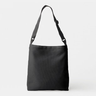 Enkel zwarte hexadecimale code 000000 crossbody tas