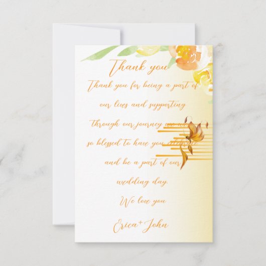 Enkele bedankkaarten bedankkaart (Voorkant)