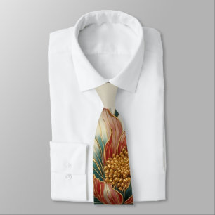 Enkele Cloisonne Bloem formele halsband Stropdas
