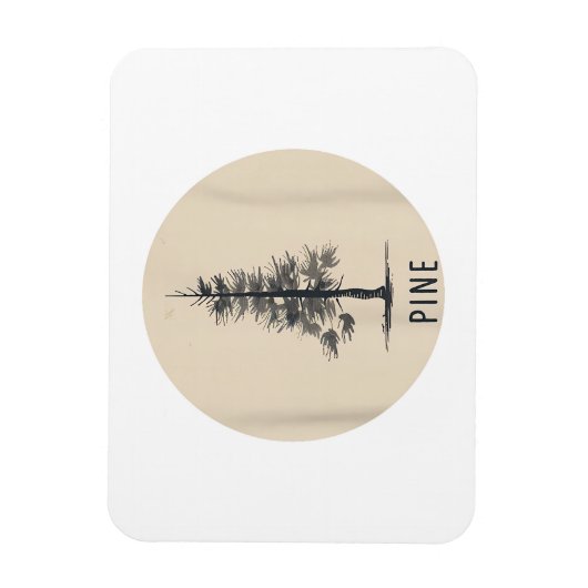 Enkele dennenboom outfit magneet (Verticaal)