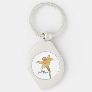 Enkele Gele Narcis  Sleutelhanger