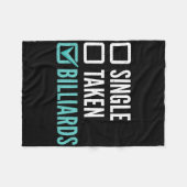 Enkele genomen biljart Pool Biljart Fleece Deken (Voorkant (Horizontaal))