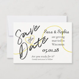 Enkele gouden draad Save the Date