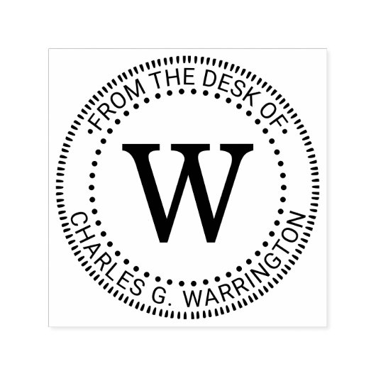 Enkele initiaal letter monogram “afkomstig van het zelfinktende stempel (Design)