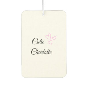 enkele kleine pink heart glitter sparkle add name luchtverfrisser