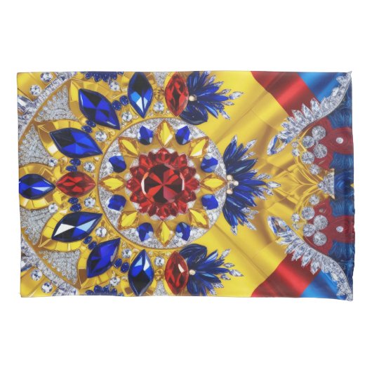 Enkele Kussensloop met Roemeense kleuren (Voorkant)