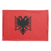 Enkele Kussensloop met vlag van Albanië (Achterkant)