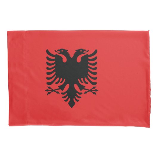 Enkele Kussensloop met vlag van Albanië (Voorkant)