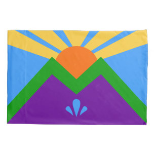 Enkele Kussensloop met vlag van Manitou Springs