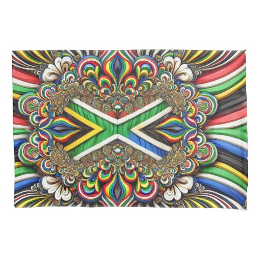 Enkele Kussensloop met Zuid-Afrikaanse kleuren (Voorkant)