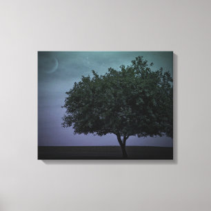 Enkele landboom canvas afdruk