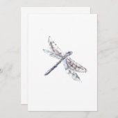 enkele libellen bedankkaart (Voorkant / Achterkant)