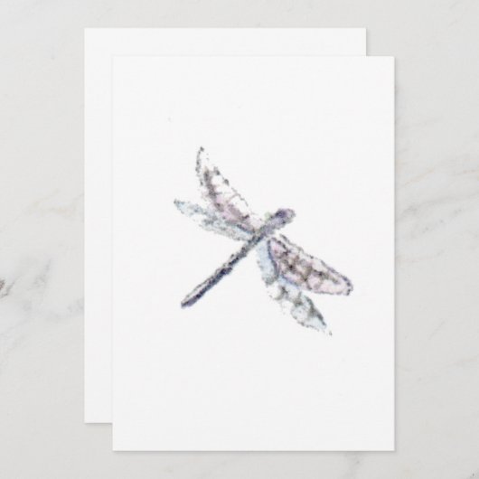 enkele libellen bedankkaart (Voorkant / Achterkant)