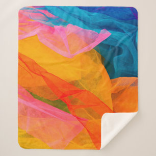 Enkele meerkleurige fabric. achtergrond, kleur, va sherpa deken