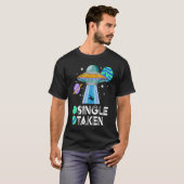 Enkele of meegenomen Alien UFO Valentijnsdag UFO F T-shirt (Voorkant volledig)