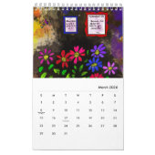 Enkele pagina Floral 2024 Kalender (Mar 2026)