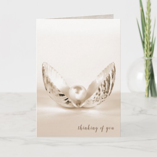 enkele parel in de zeeschelp kaart (Voorkant)