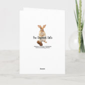 Enkele patriottische kerstversiering feestdagen kaart (Achterkant)