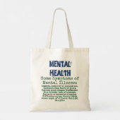 Enkele symptomen van psychische aandoeningen - psy tote bag (Achterkant)