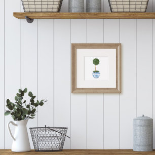 Enkele Topiary Boom in Chinoiserie Planter Kunst Poster