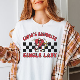 Enkele Valentijnsdag, Cupids Favoriete Single Lady T-shirt