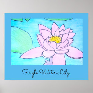 Enkele Waterlelie Poster