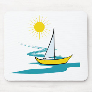 enkele zeilboot muismat
