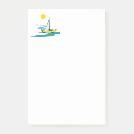 enkele zeilboot post-it® notes (Voorkant)
