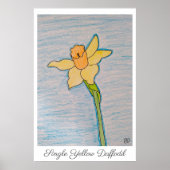 Enkelgele narcis poster (Voorkant)
