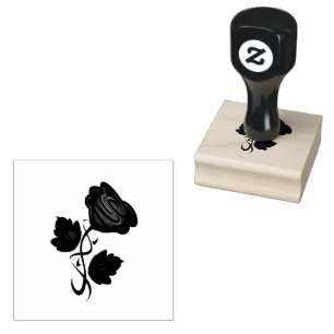 Enkelrode rog rubberstempel