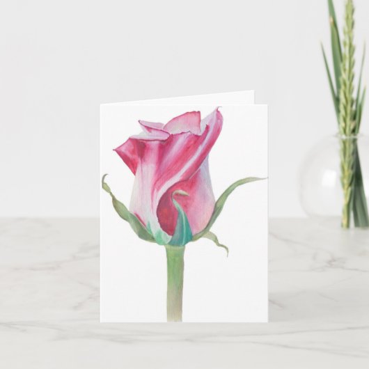 Enkelroze roze blanco Kaart (Voorkant)