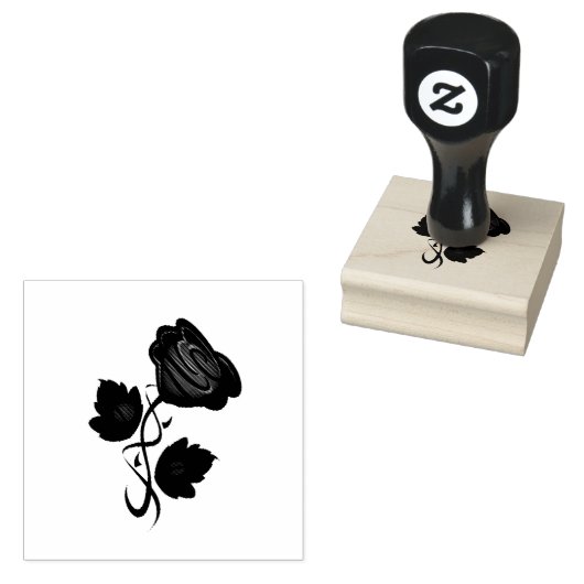 Enkelroze Rubberstempel (Gestempeld)