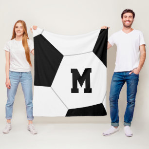 enkelvoudig GINORMOUS-voetbal monogrammed Fleece Deken