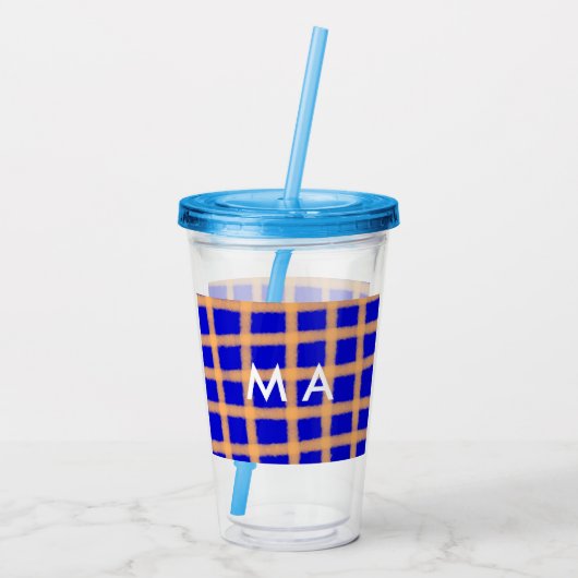 Enkelvoudig gram add your name letter man t acryl drinkbeker (Achterkant)