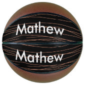 Enkelvoudig gram add your name letter man t basketbal (Voorkant)