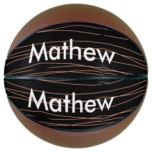 Enkelvoudig gram add your name letter man t basketbal (Voorkant)