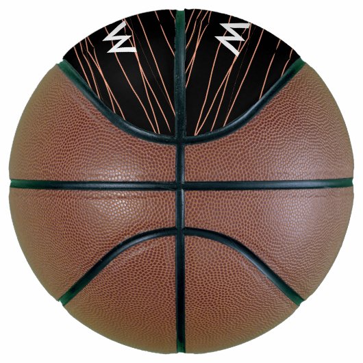 Enkelvoudig gram add your name letter man t basketbal (Rechts)