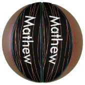 Enkelvoudig gram add your name letter man t basketbal (Verticaal)