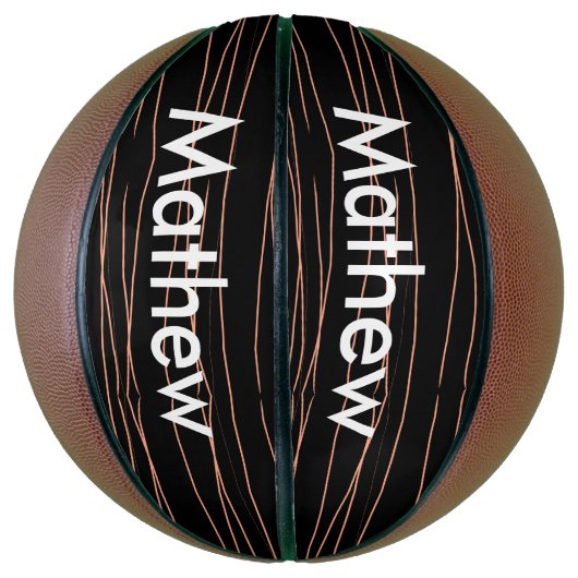 Enkelvoudig gram add your name letter man t basketbal (Verticaal)