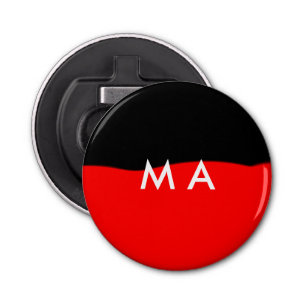 Enkelvoudig gram add your name letter man t button flesopener