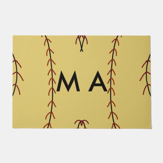 Enkelvoudig gram add your name letter man t deurmat (Voorkant)