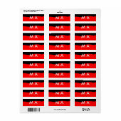 Enkelvoudig gram add your name letter man t etiket (Full Sheet)