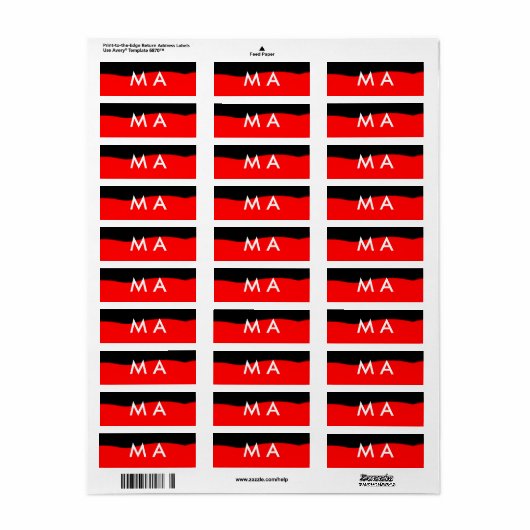 Enkelvoudig gram add your name letter man t etiket (Full Sheet)