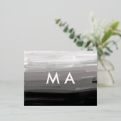 Enkelvoudig gram add your name letter man t folie uitnodiging briefkaart (Staand Voorkant)