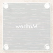 Enkelvoudig gram add your name letter man t glazen onderzetter (Achterkant)