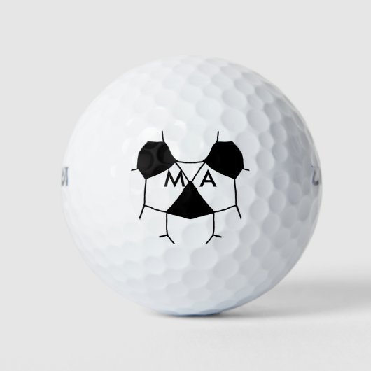 Enkelvoudig gram add your name letter man t golfballen (Voorkant)
