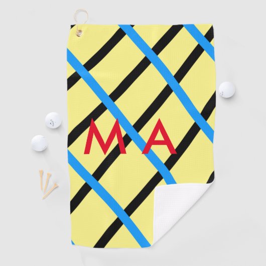 Enkelvoudig gram add your name letter man t golfhanddoek (Insitu)