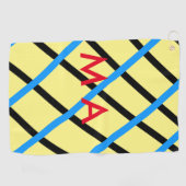 Enkelvoudig gram add your name letter man t golfhanddoek (Horizontaal)