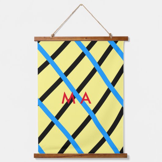 Enkelvoudig gram add your name letter man t hangend wandkleed (Voorkant)